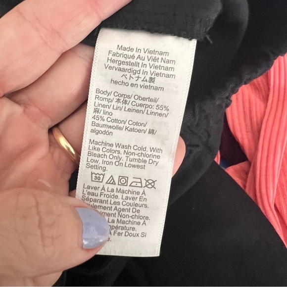 2/25 j Crew Linen-cotton blend drawstring pants Black Size 6 - Picture 5 of 6